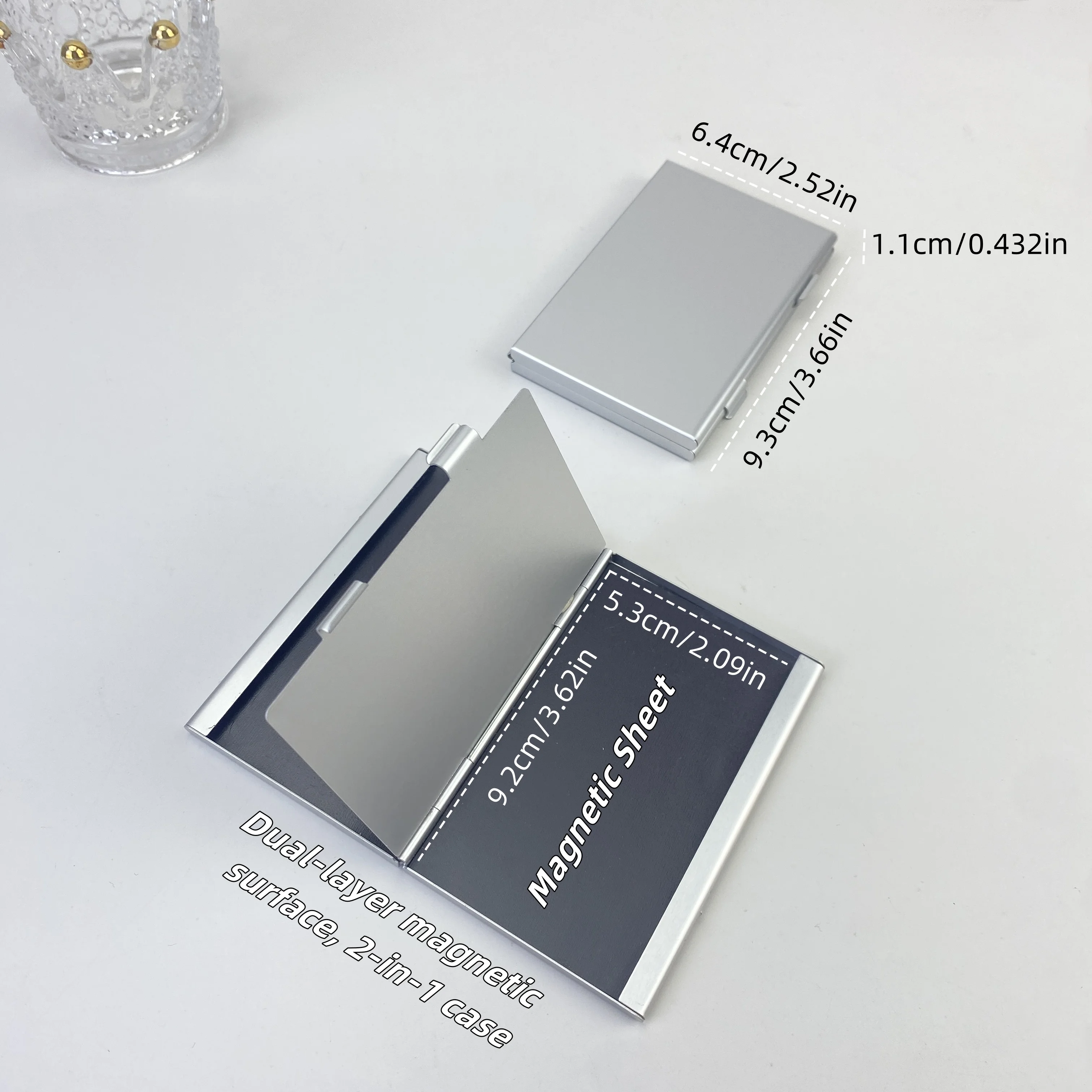 Sleek Aluminum Dual-Layer Magnetic Refillable Makeup Palette