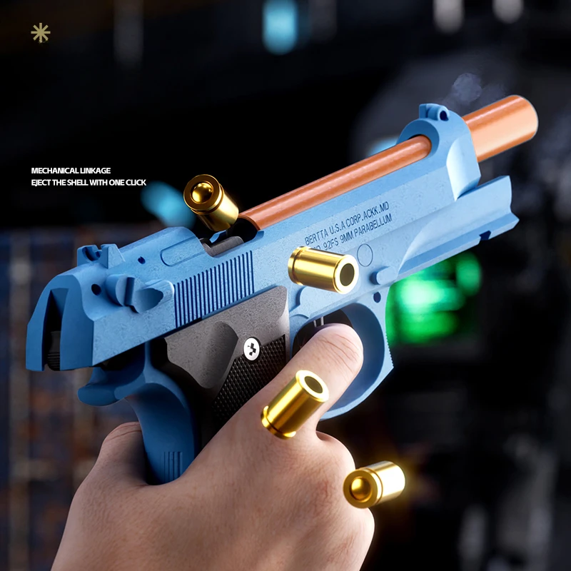M9a3 Shell Ejceting Pistol Automatic Continuous Firing  Toy Gun EVA Foam Blaster Outdoor CS Shooting Weapons for Kids Gift 2