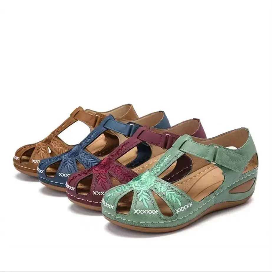 Women's Dance Roman Sandals Summer Openwork Woven Wedge Heel Block Heel Platform