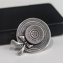 Fashion Bowknot Sun Hat Metal Badge For Zippo Kerosene Petrol Lighter DIY Silver Handmade Decor Accessory Cigarette Supplies