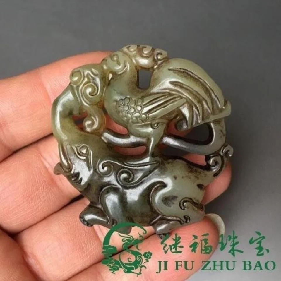 

Collect high jade pendant Xiuyu elephant golden rooster auspicious wishful pendant waist pendant