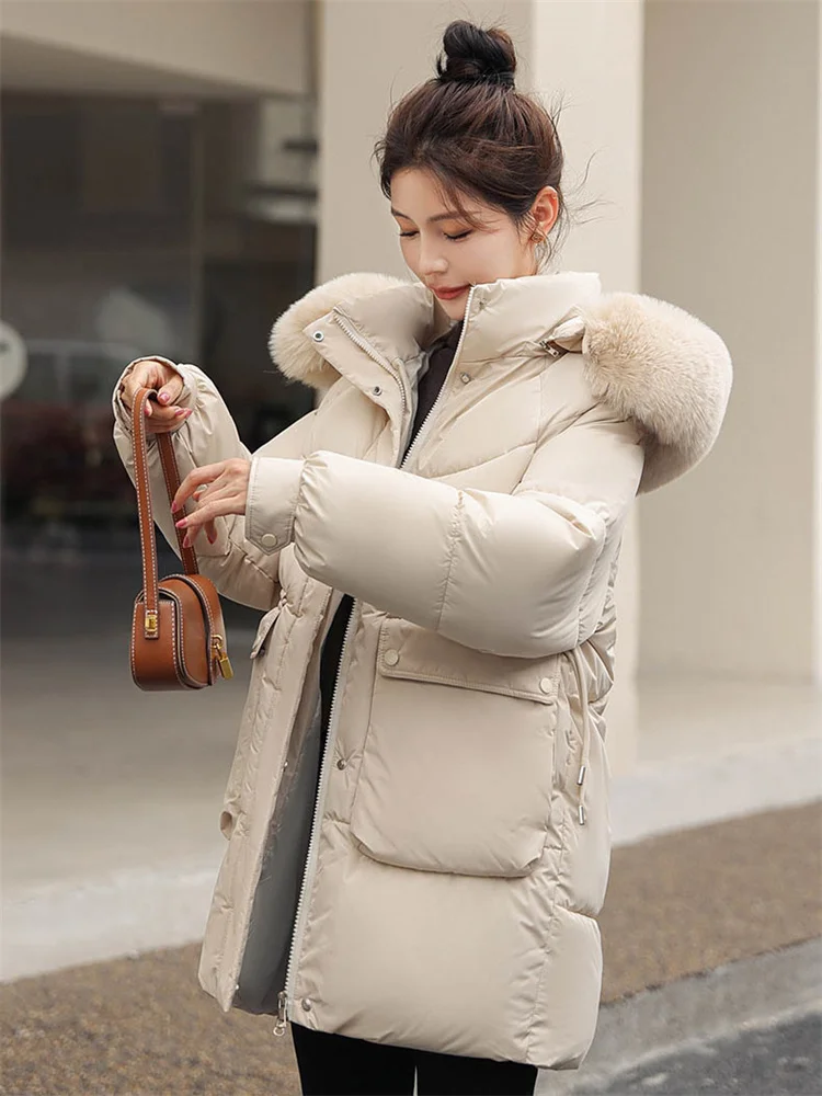 Beige parka womens Clearance