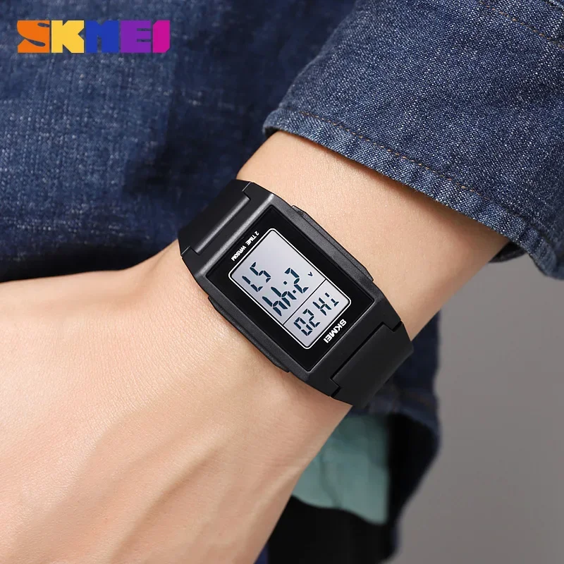 SKMEI 2321 Luxury Military Digital Watch for Men Sports Waterproof Electronic Mens Wristwatches Chrono Alarm 1988 Reloj Hombre