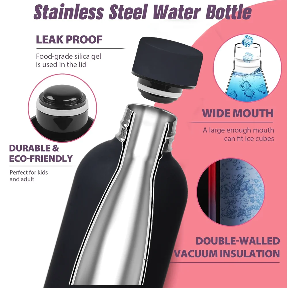 Premium Stainless Steel Thermal Flask – Insulated Water Bottle & Coffee Cup, Leakproof Design for Hot and Cold Beverages
