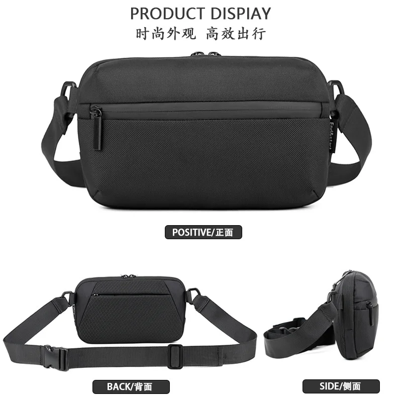 Compact Men's Crossbody Sports Bag - Lightweight Casual Shoulder Bag with Japanese Trendy Design