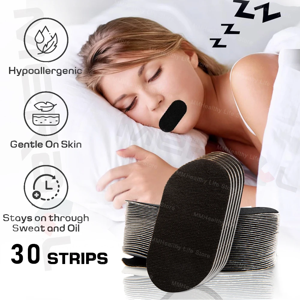 30/90/150pcs Mouth Tape Sleeping Anti Snoring Sleep Best Breathing Nasal Strips Improved Sleeping Snoring Relief Sleeping Mouth