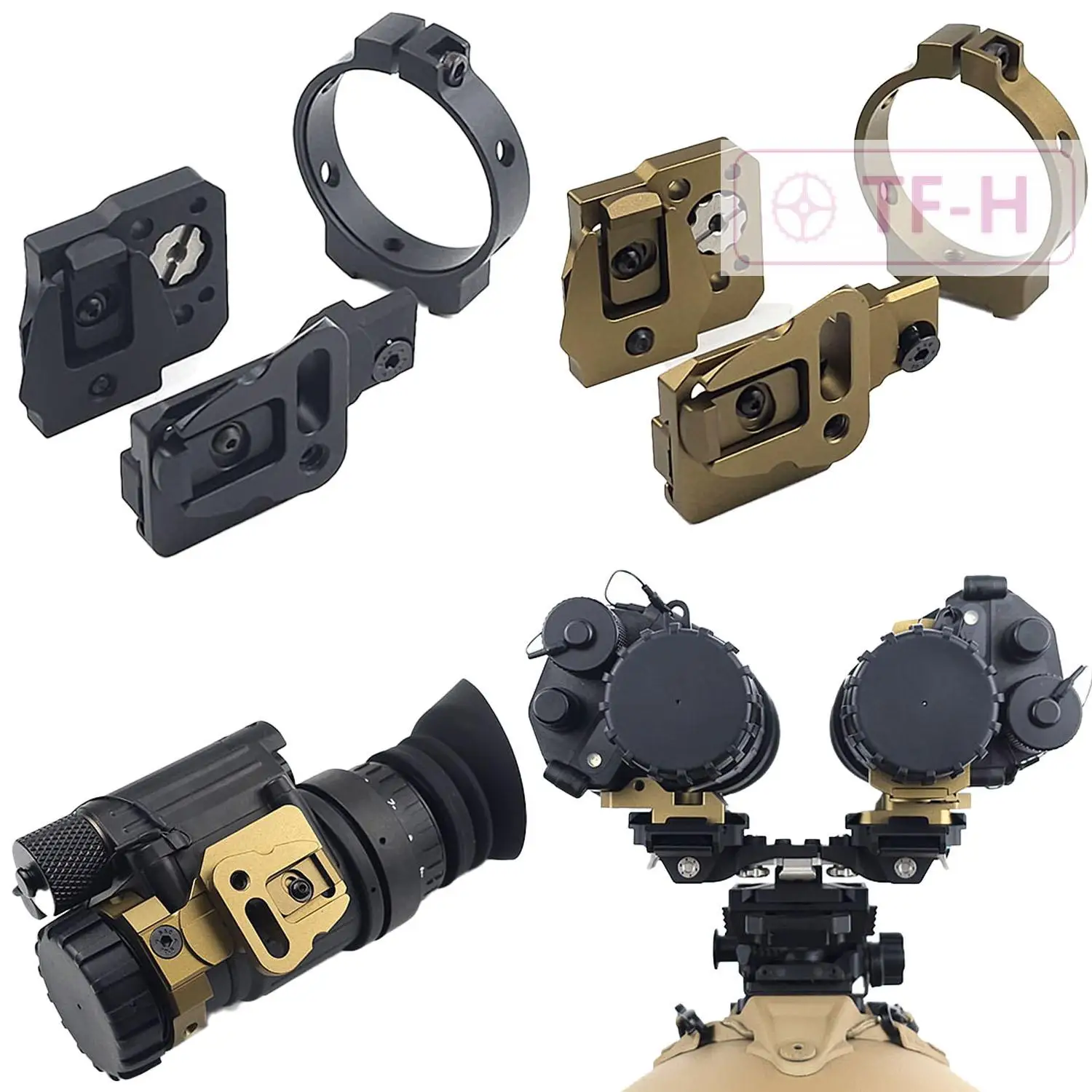 Metal NVG Mount Conversion Adapter Dovetail PVS-14 Arm Universal Bridge ...