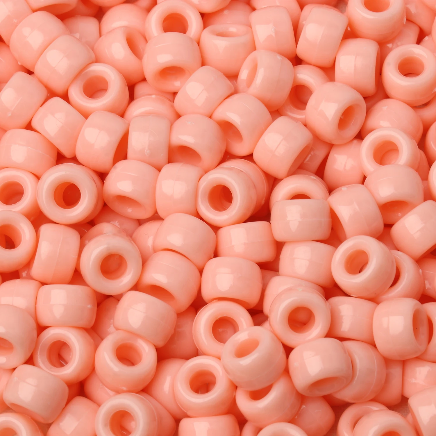 Set of 100 Luminous Acrylic Pony Beads – Large Hole Spacer Beads for DIY Crafts, Jewelry, Bracelets, and Hair Accessories