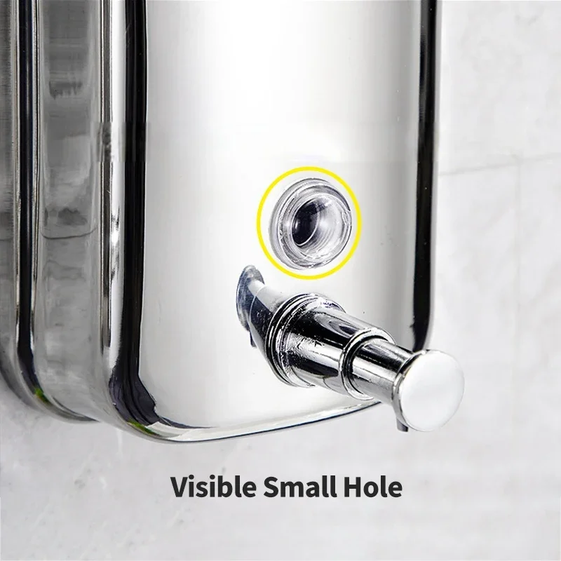 Refillable Handwash Dispenser Home Kitchen Washroom Stainless Steel Shower Gel Container Dispensing Tool Accessories 1000ml
