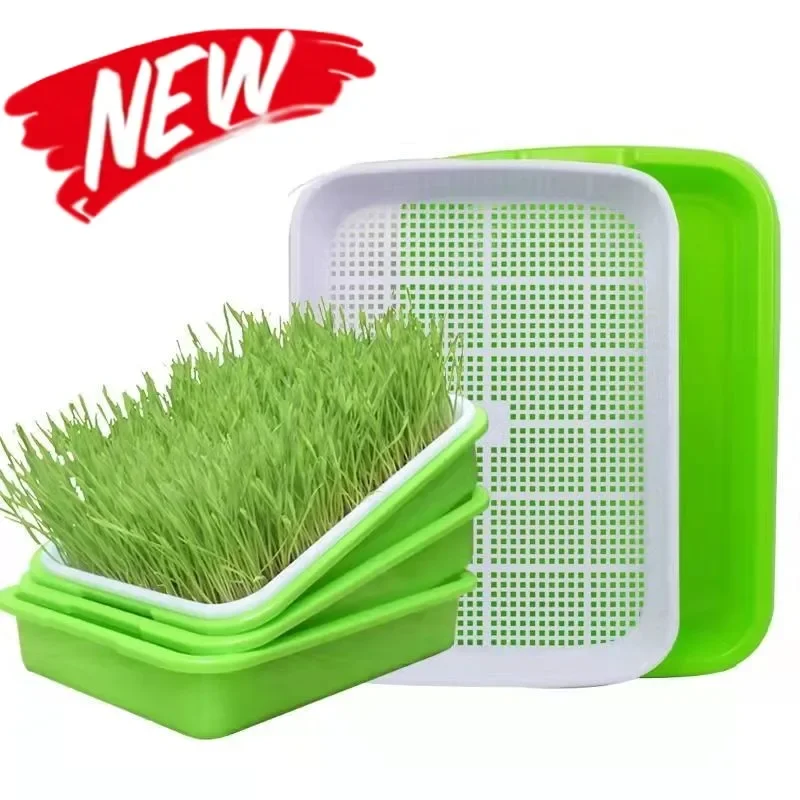 Microgreens sprouting tray with lid Double Layer Grass Germination Nursery Pot Grow Basket Hydroponics Microgreens Plate Tool