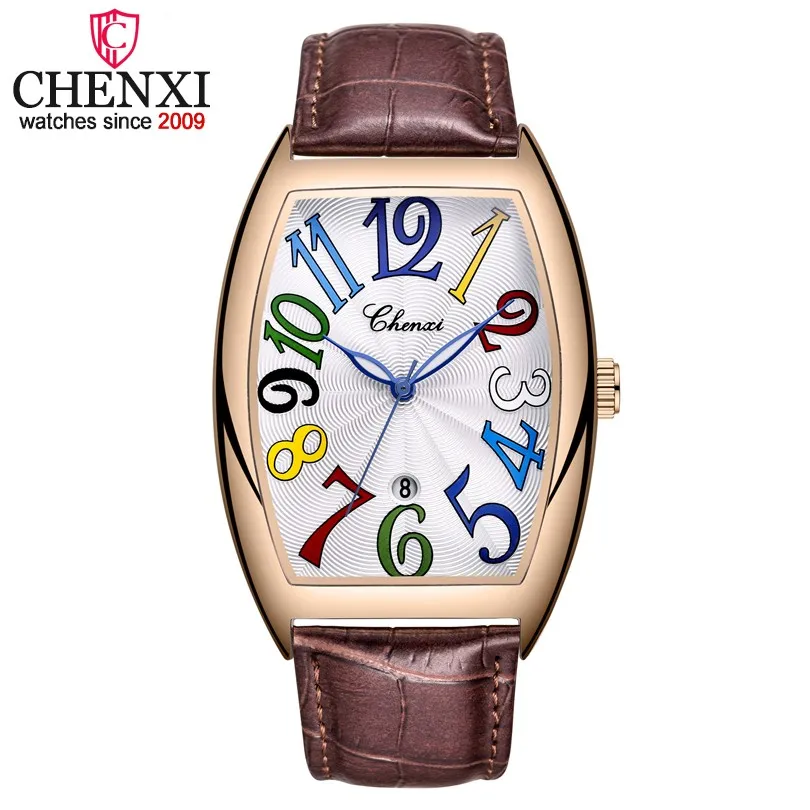 

New Chenxi Top Brand Luxury Mens Watches Male Clocks Date Business Clock Leather Strap Quartz Wristwatches Men Watch Gift 8217
