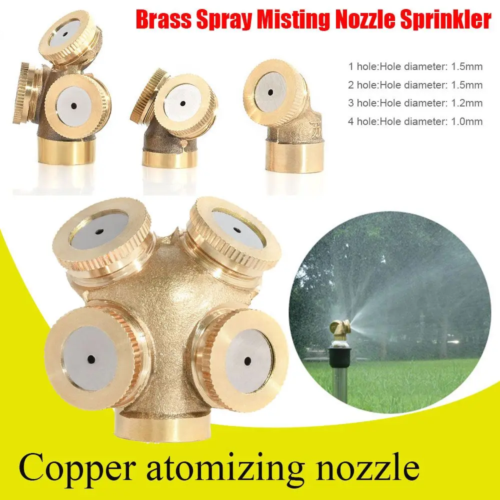 

Adjustable Brass Lawn Cool Dust Connector Watering Garden Tools Misting Sprinklers Spray Nozzle Irrigation System