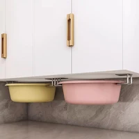 YM Portable Hidden Non-Porous Wall Mounted Kitchen Rack Stylish Pot Lid Rack Under the Cabinet Modern Cutting Board Storage Rack 6