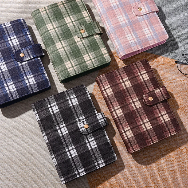 Retro Plaid DIY Binder Notebook Cover - Diary & Agenda Planner Stationery