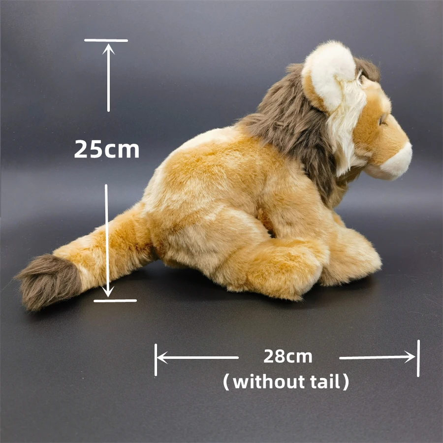 Realistic Lion High Fidelity Cute Plushie African Lion Plush Toys Lifelike Animals Simulation Stuffed Doll Toy Gifts For Kids 2