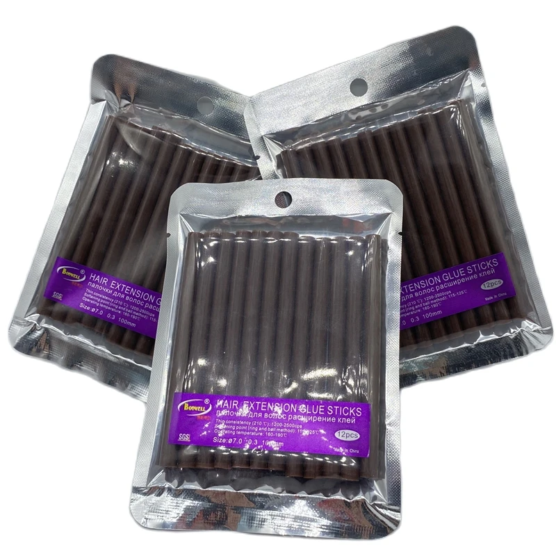 Hot Glue Sticks 7.0mmx10cm 24 PCS For hair extension Glue gun, hair extension glue stick,hair extension glue