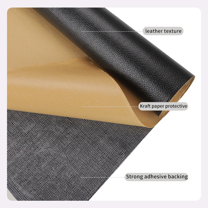 60x137CM PU Leather Repair Patch With Self Adhesive Upholstery Vinyl Sticker For Couches Sofa Furniture Car Seats Bags Jackets