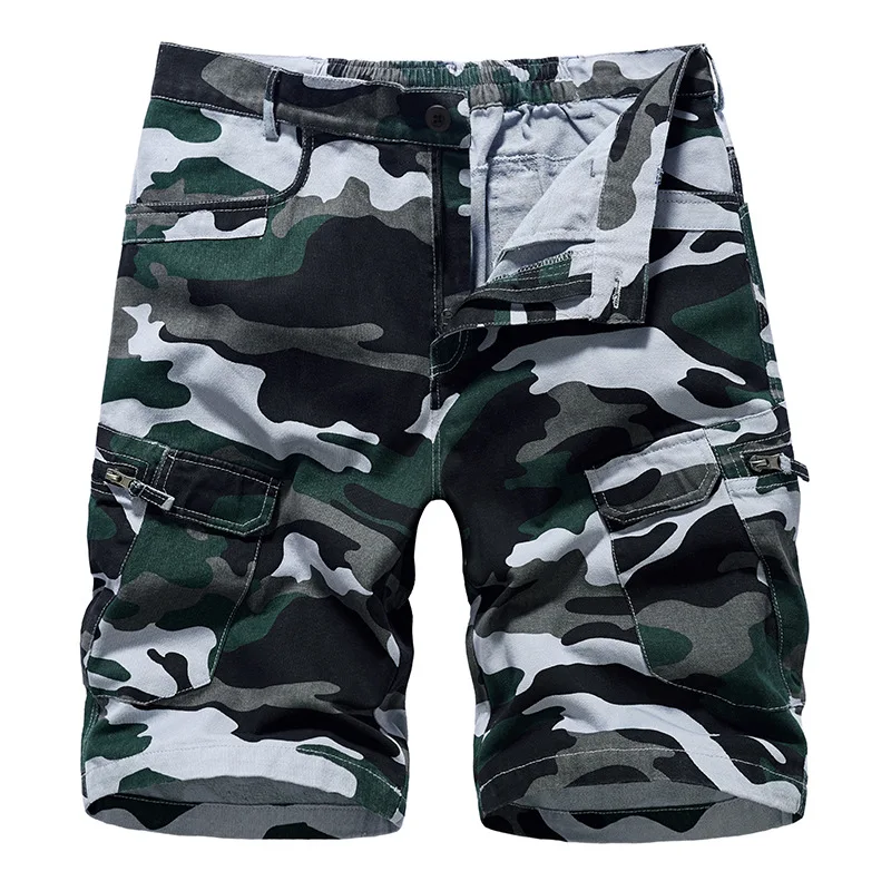 Summer New Men's Work Shorts Europe And The United States Camouflage Loose Large Size Casual Section Five Pants
