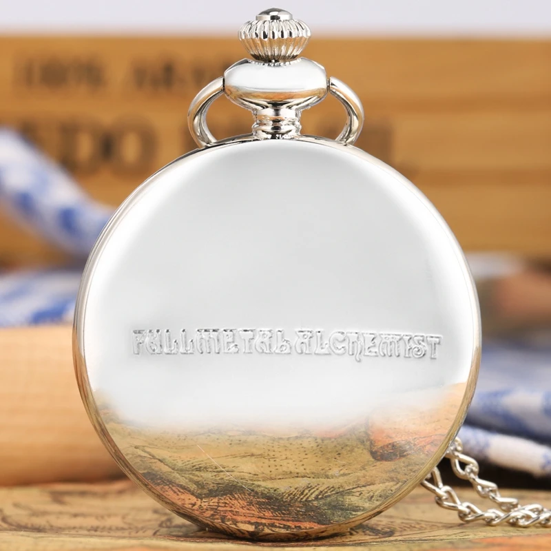 Full Metal Alchemist Quartz Pocket Watch Pendant Men's Necklace Gift quartz watch,pocket watch
