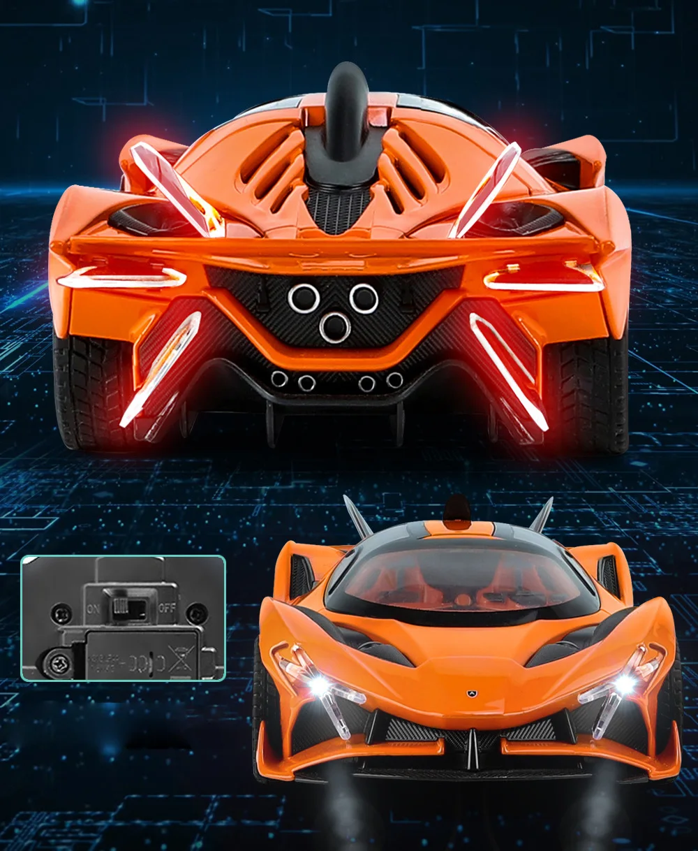 1:24 Apollo Project EVO Model Super Sport Racing Car Diecast Toy