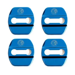 Alfa Romeo Logo Car Door Lock Cover Protective Sticker Set - 4 Pieces (A Blue)