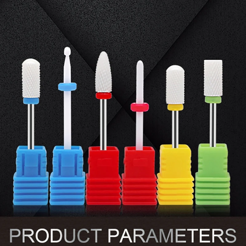 1PCS Ceramic Carbide Tungsten Nail Drill Bits For Electric Drill Manicure Pedicure Tools Nail Art Drill Machine Accessories 2