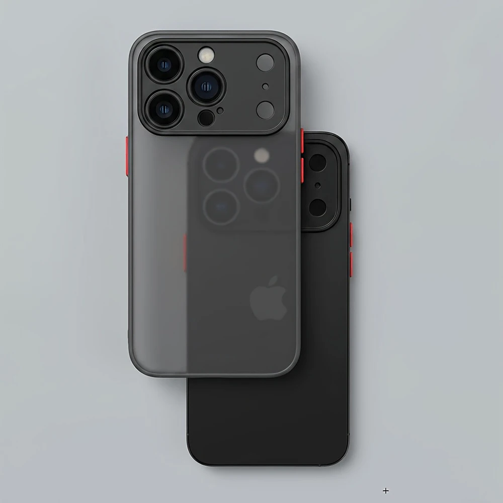 Translucent Armor Shockproof Silicone Bumper Phone Case with Matte Finish