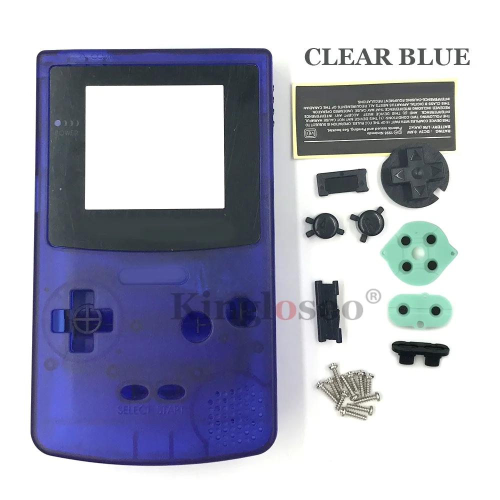 Deluxe Replacement Housing Shell with Rubber Pads and Buttons for GameBoy Color - 19 Vibrant Color Options