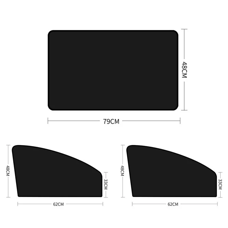 Auto-seitenfenster-sonnenschutz, Einlagige Magnetische