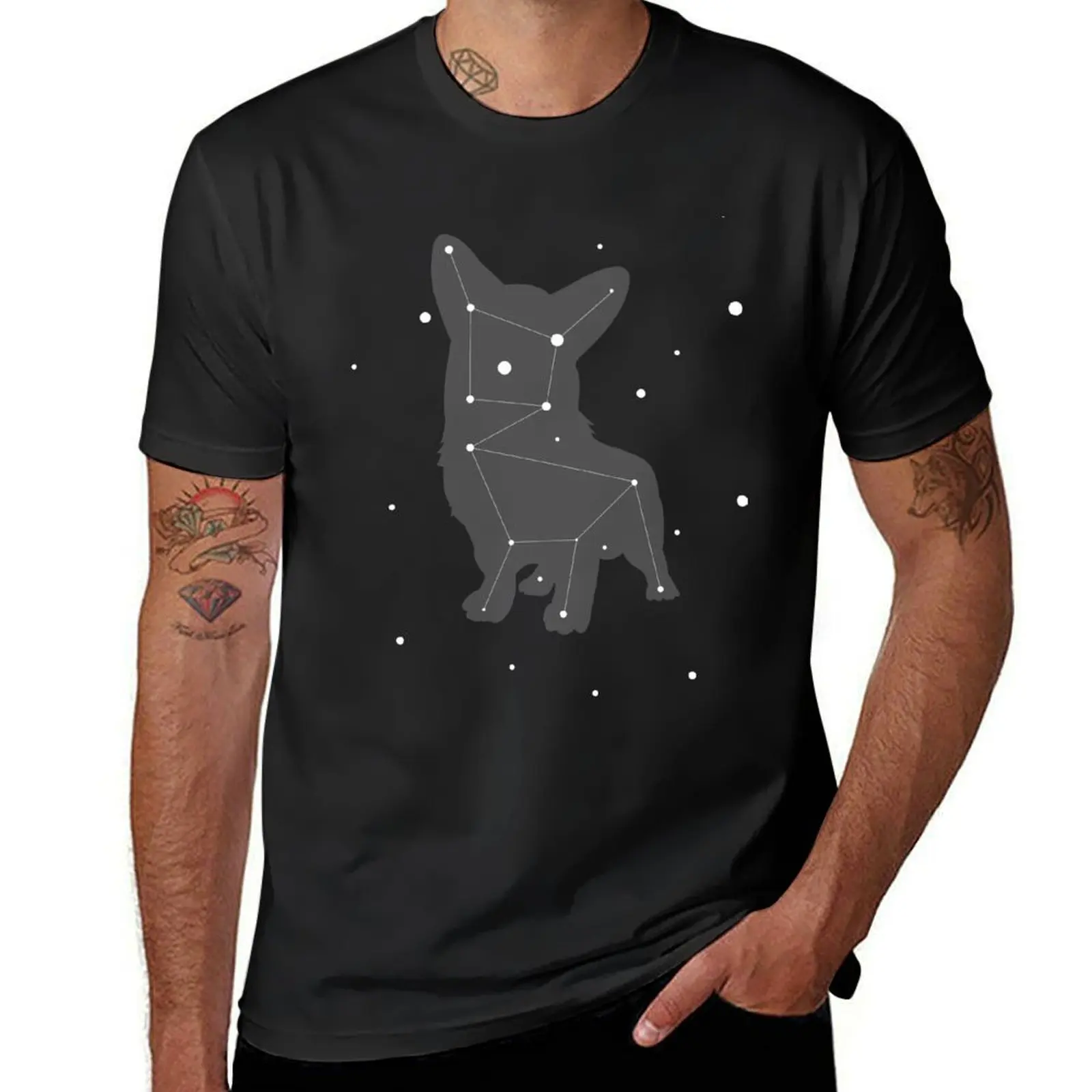 

Corgi Constellation T-Shirt Blouse oversized mens t shirts