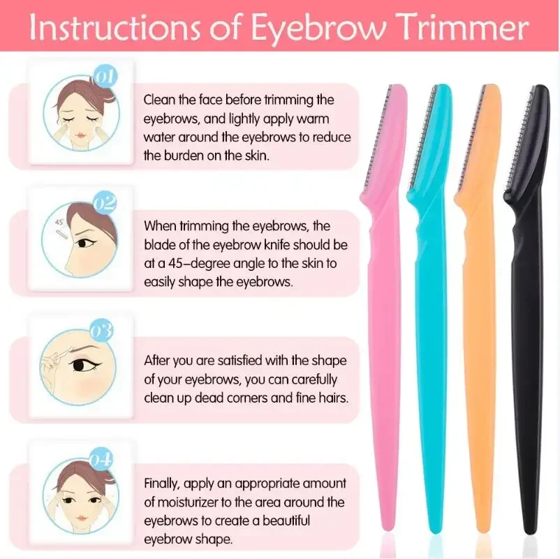 Eyebrow Trimmer Blade Shaver Portable Face Razor Eye Brow Epilation Hair Removal Cutter Safety Razor for Woman 100Pcs eyebrow trimmer blade eyebrow razor hair remover eyebrow trimmer face shaver facial hair remover hair shaver