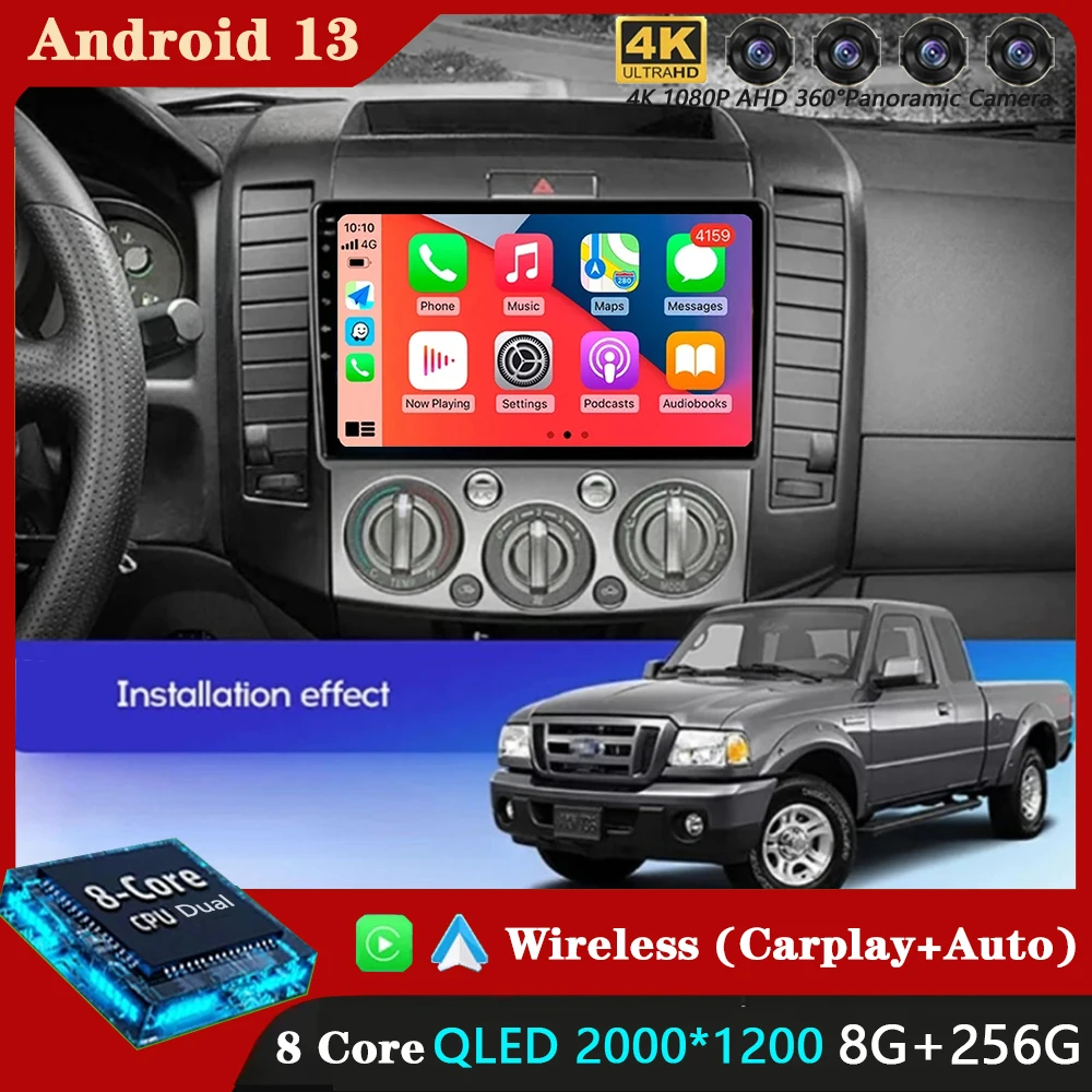 

Android 13 Carplay Auto для Ford Everest Ranger Mazda BT50 BT-50 2006 2007-2010, автомобильное радио, мультимедийный видеоплеер, навигация GPS