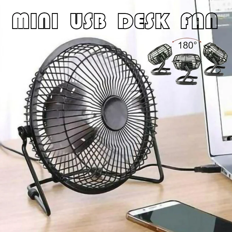 미니 USB 쿨러 데스크 팬, 180 도 회전 팬, 여름 패션, 휴대용 데스크탑 냉각 팬, 노트북 컴퓨터, DC 5V
