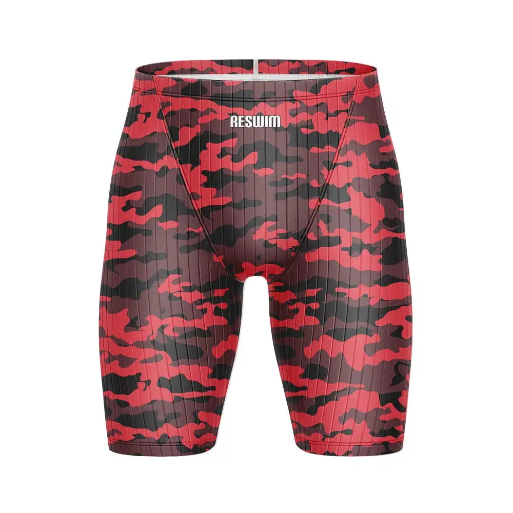 Camouflage Swim Jammer Endurance Athletic Training Swimsuit Shorts Trunks Racing Swimming Trunks Men's Printed Bathing Suit