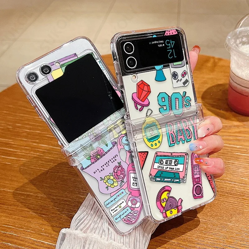 Creative Personalized Hard Clear Folding Case - Fashionable and Durable Protective Cover
