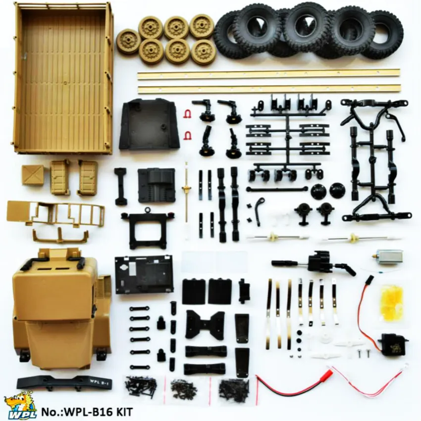 1/16ミリタリートラックラジコン　6輪駆動クローラータイプ　WPL　B-16 楽天市場】WPL B-16 2.4GHz 1/16 6WD RTR ミリタリートラック