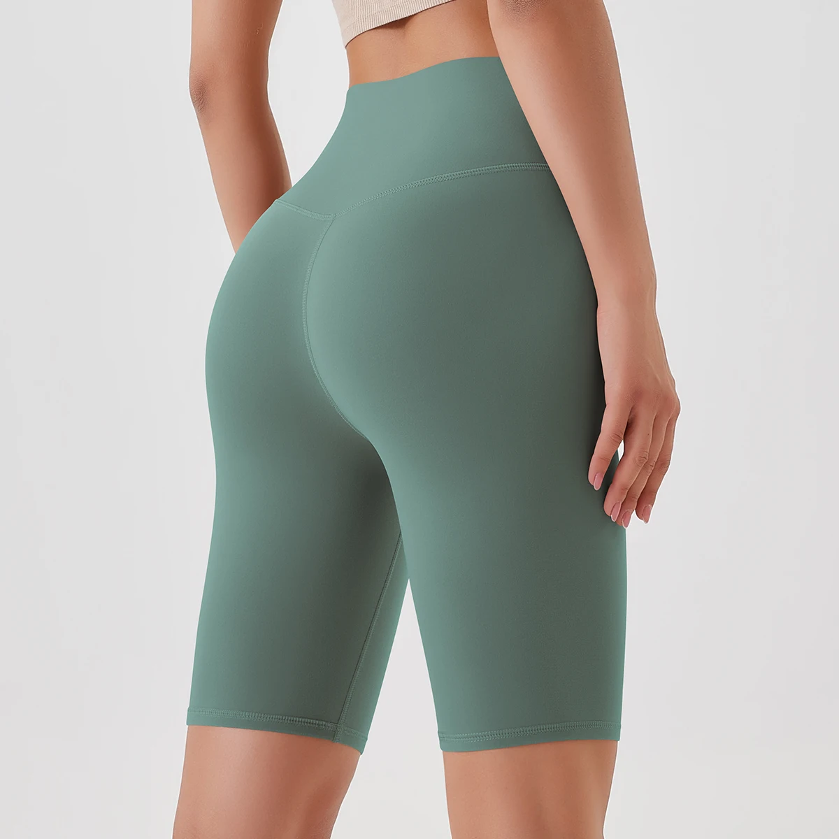 Women Sports Shorts Yoga Shorts High Waist Breathable Soft Fitness Leggings Cycling Athletic Gym