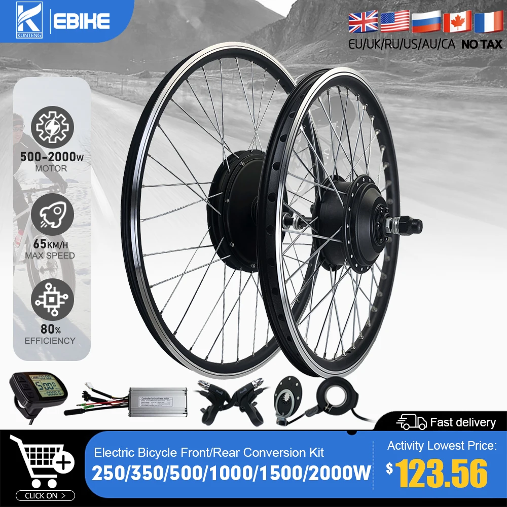 Rueda Trasera Motor Electrico Para Bicicleta Rueda Delantera Kit