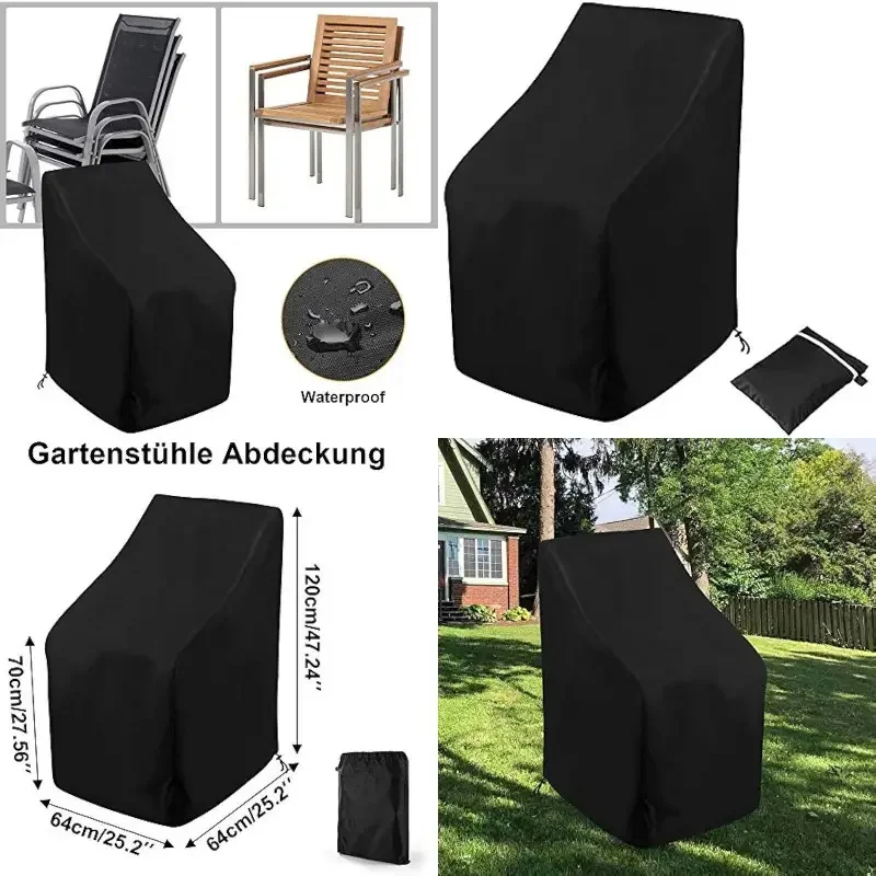 Set di due coperture per sedie da giardino, impermeabili, resistenti al freddo e ai raggi UV, adatte per sedie impilabili | Leroy Merlin