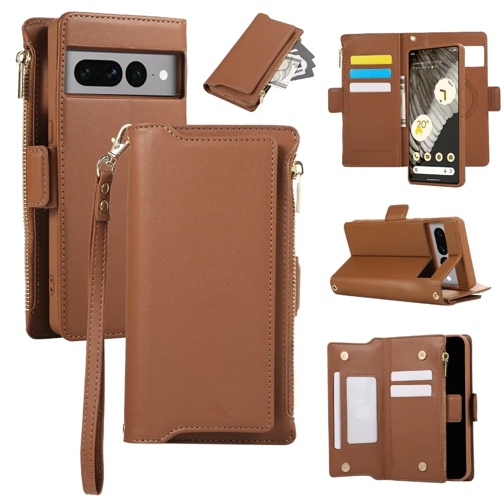 2-in-1 Detachable Crossbody & Wrist Strap Phone Wallet Case with Card Holder