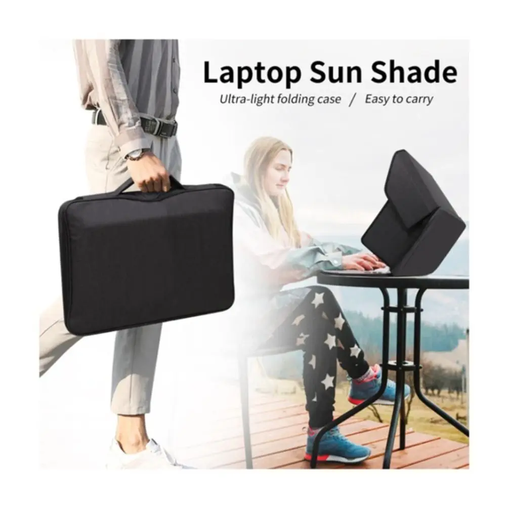 New Foldable Laptop Sun Shade Portable 12-16inch Privacy Screen Hood Multi-functional Laptop Sunshade Bag Outdoor