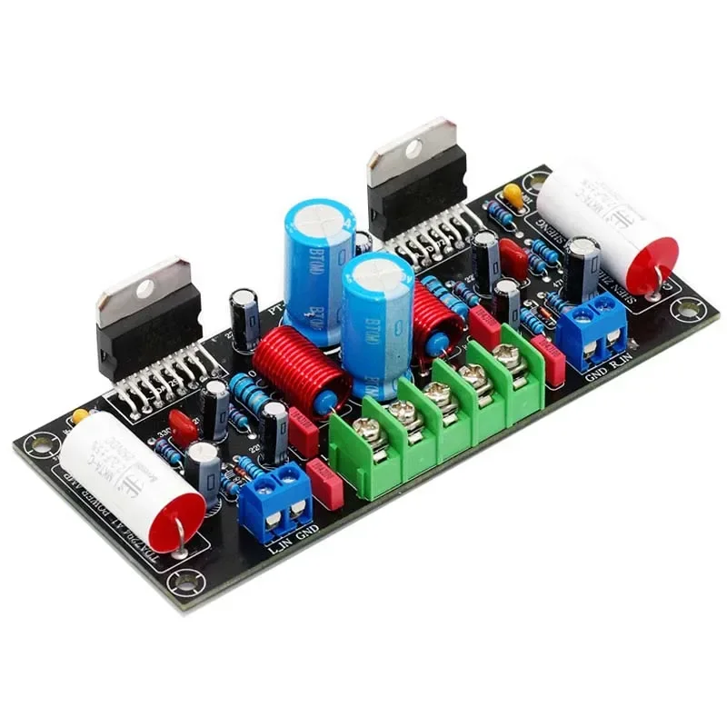 Amplificador de Potência Áudio Hifi Dual Channel Kit Faça Você Mesmo Placa Acabada Pcb Dlhifi Tda7294 x2 100w Mais 100w