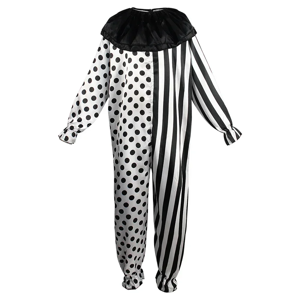Secret Clown Costume For Men Halloween Bloody Horror Jumpsuit Role Play Fancy Dress Adult Performance Clothes For Kid