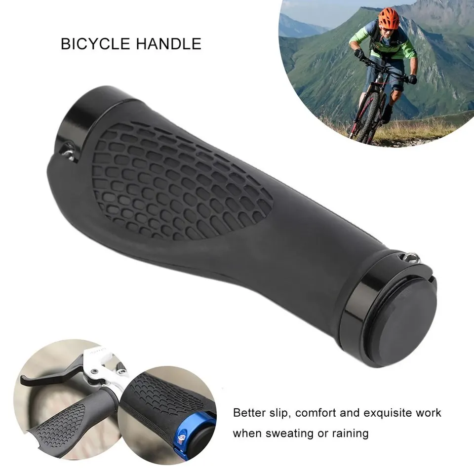 Bike Handlebar Grips - Non-Slip Rubber Grips For Mountain Bikes & Scooters