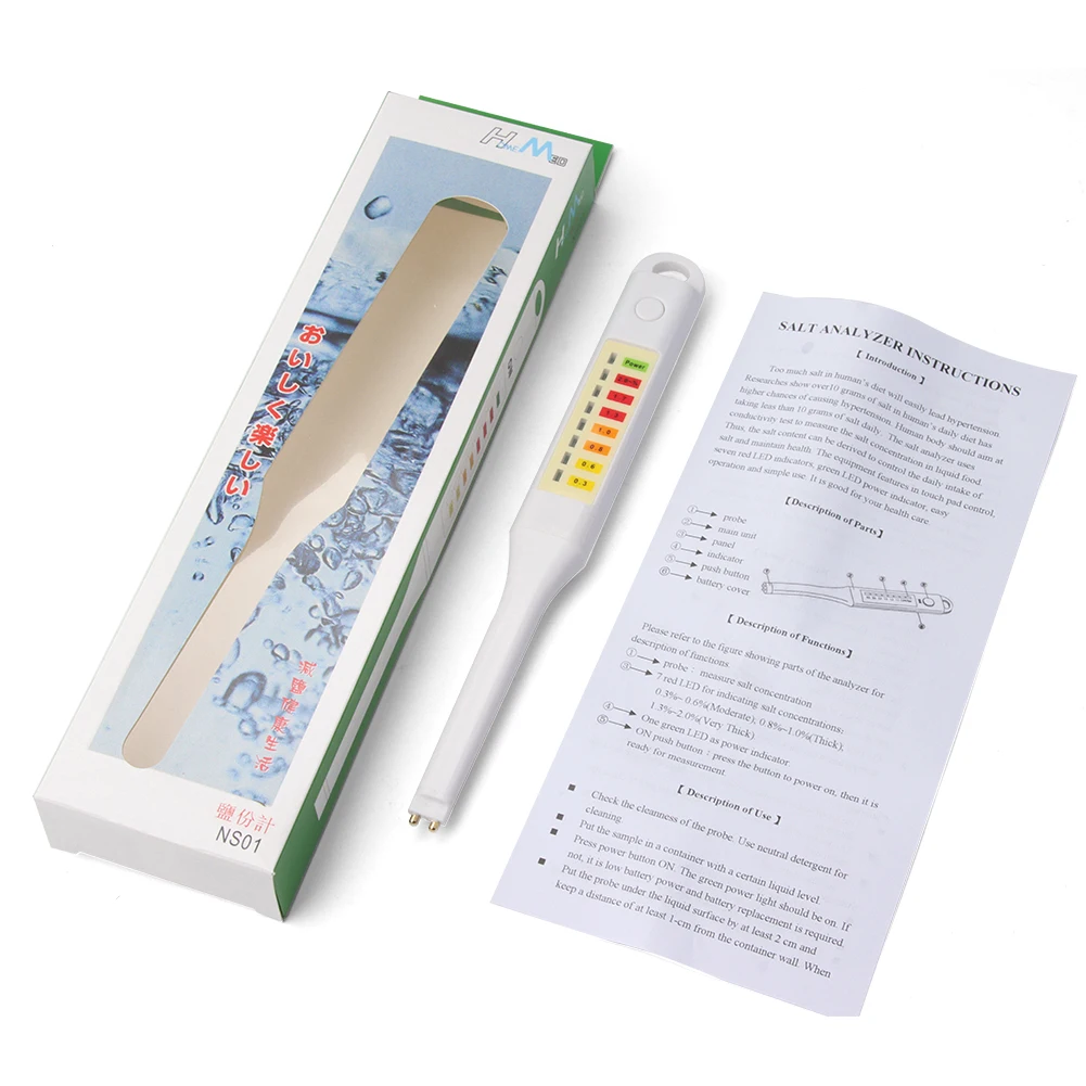 Professional Food Salinometer 0.3%-2.0% Salt Analyzer Salinity Concentration Met
