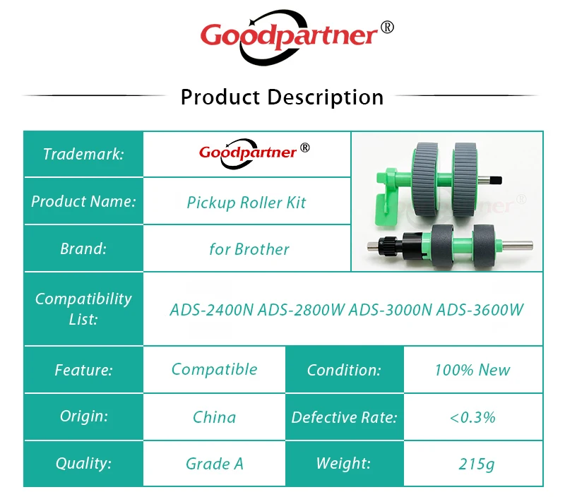 Rolo de Recolhimento Reverso Separado Adequado para Brother Imagecenter Ads2400n Ads-2800w Ads3000n Ads-3600w Ld1947001 Ld1948001 1x - Imagem 5