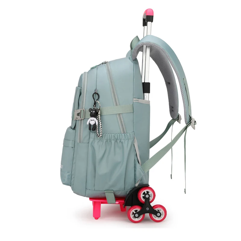 Children School Backpack with Wheels Kids Trolley School Bag for Teenagers Girls Rolling Backpack Students Schoolbag Travel Bags