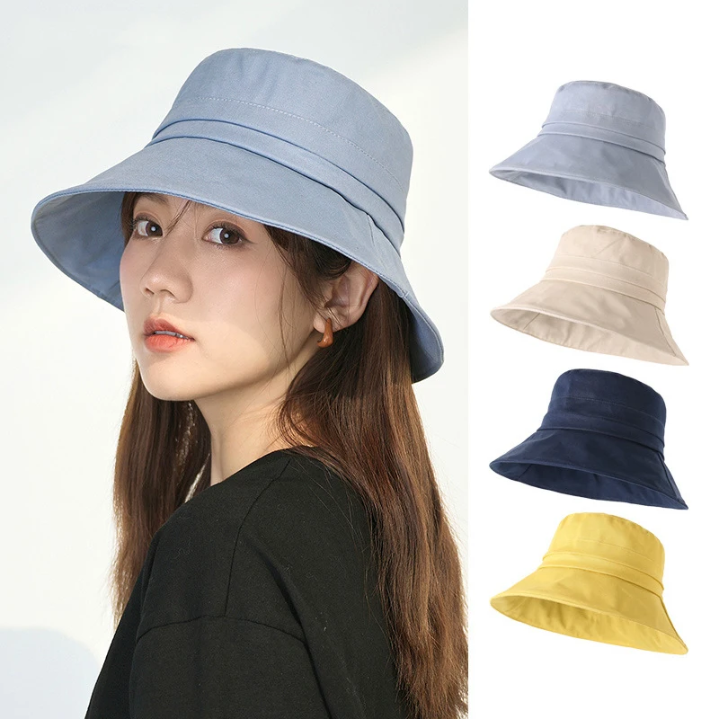 Summer Wide Brim Adjustable Bucket Hat 