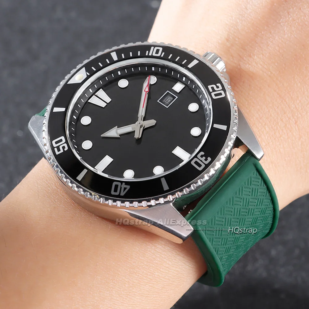 Deluxe Silicone Quick Release Waterproof Watch Strap with Universal Folding Buckle