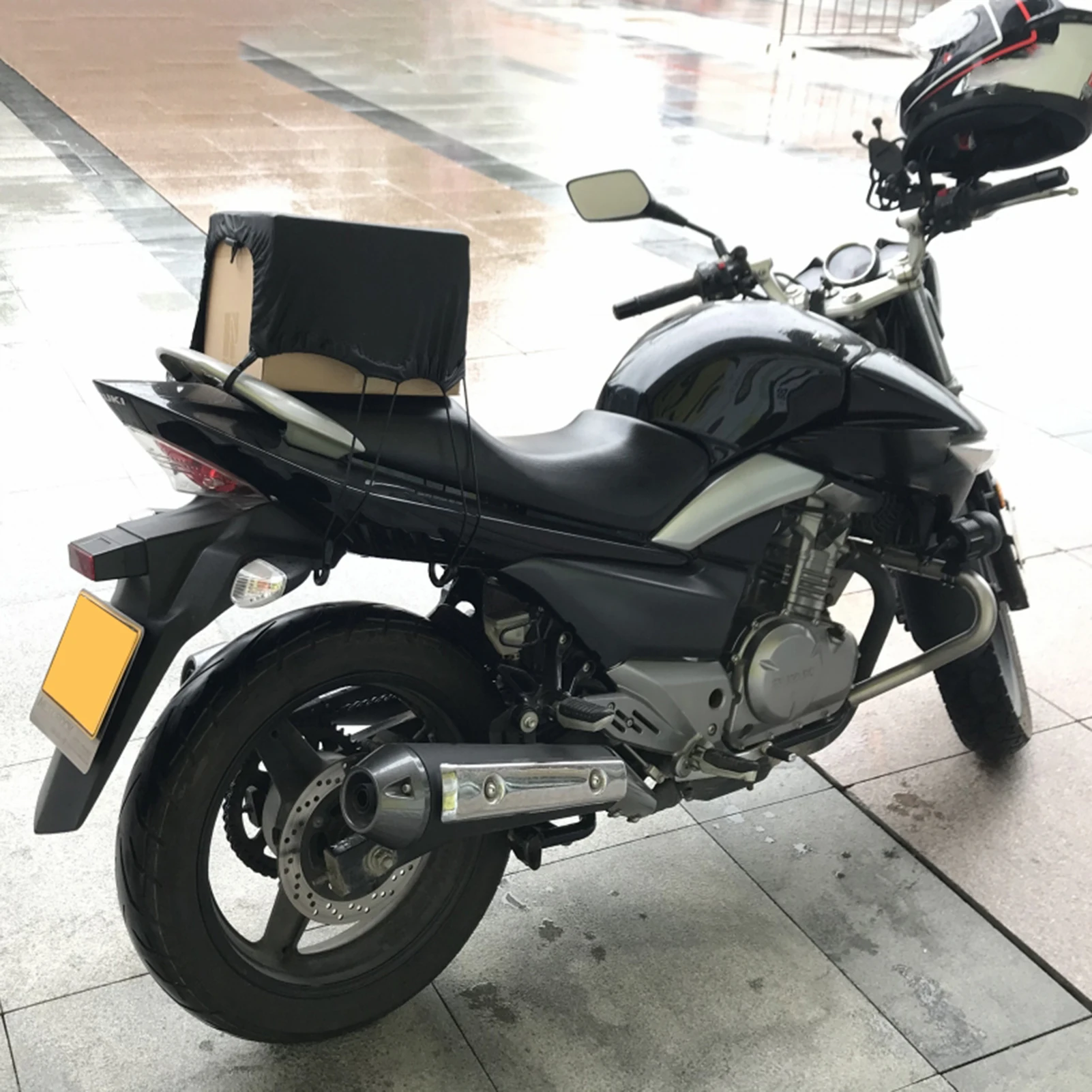 Motorcycle Rear Shelf Cover Trunk Seat Rear Rack Waterproof Luggage Cover Elastic for Keep Items Secure